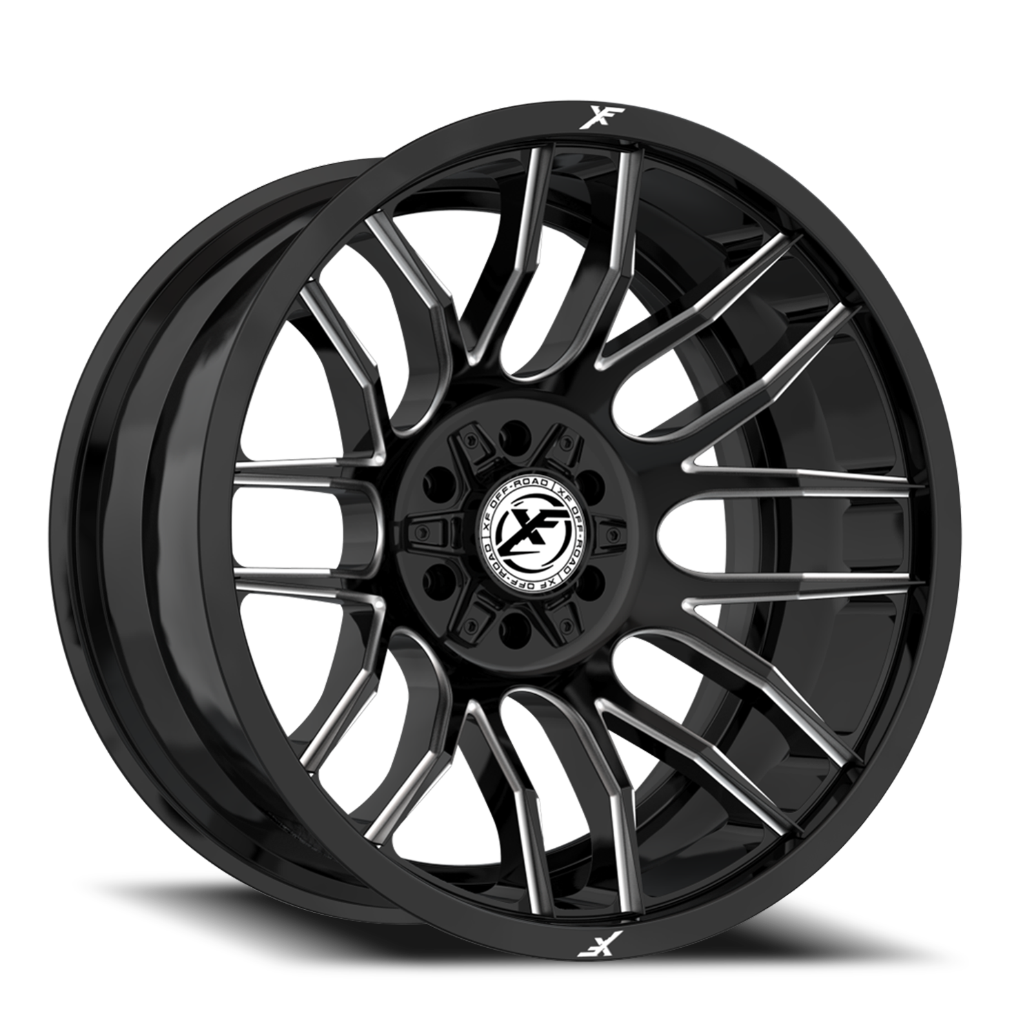 XF OFF-ROAD XF-232 17X9 0 5X127/5X139.7 GLOSS BLACK & MILLED