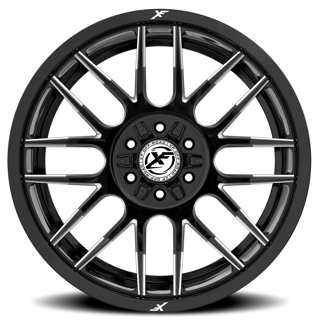 XF OFF-ROAD XF-232 17X9 0 5X127/5X139.7 GLOSS BLACK & MILLED