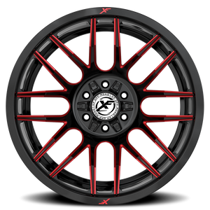 XF OFF-ROAD XF-232 20X10 -12 5X127/5X139.7 GLOSS BLACK & RED MILLED