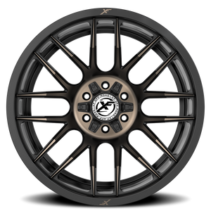 XF OFF-ROAD XF-232 20X12 -44 8X165.1/8X170 SATIN BLACK & BRONZE MACHINED DOUBLE DARK TINT