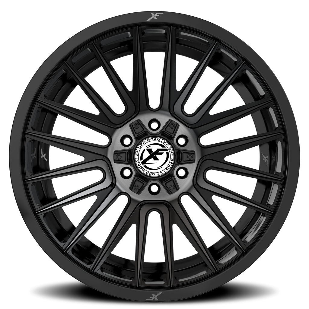 XF OFF-ROAD XF-234 20X10 -12 6X135/6X139.7 GLOSS BLACK & BRUSHED DOUBLE DARK TINT