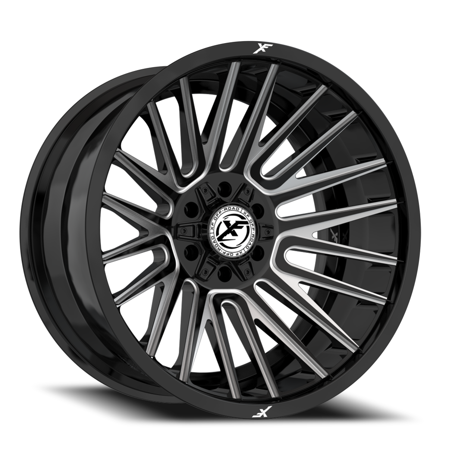 XF OFF-ROAD XF-234 17X9 12 5X127/5X139.7 GLOSS BLACK & MILLED