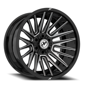 XF OFF-ROAD XF-234 17X9 12 5X127/5X139.7 GLOSS BLACK & MILLED