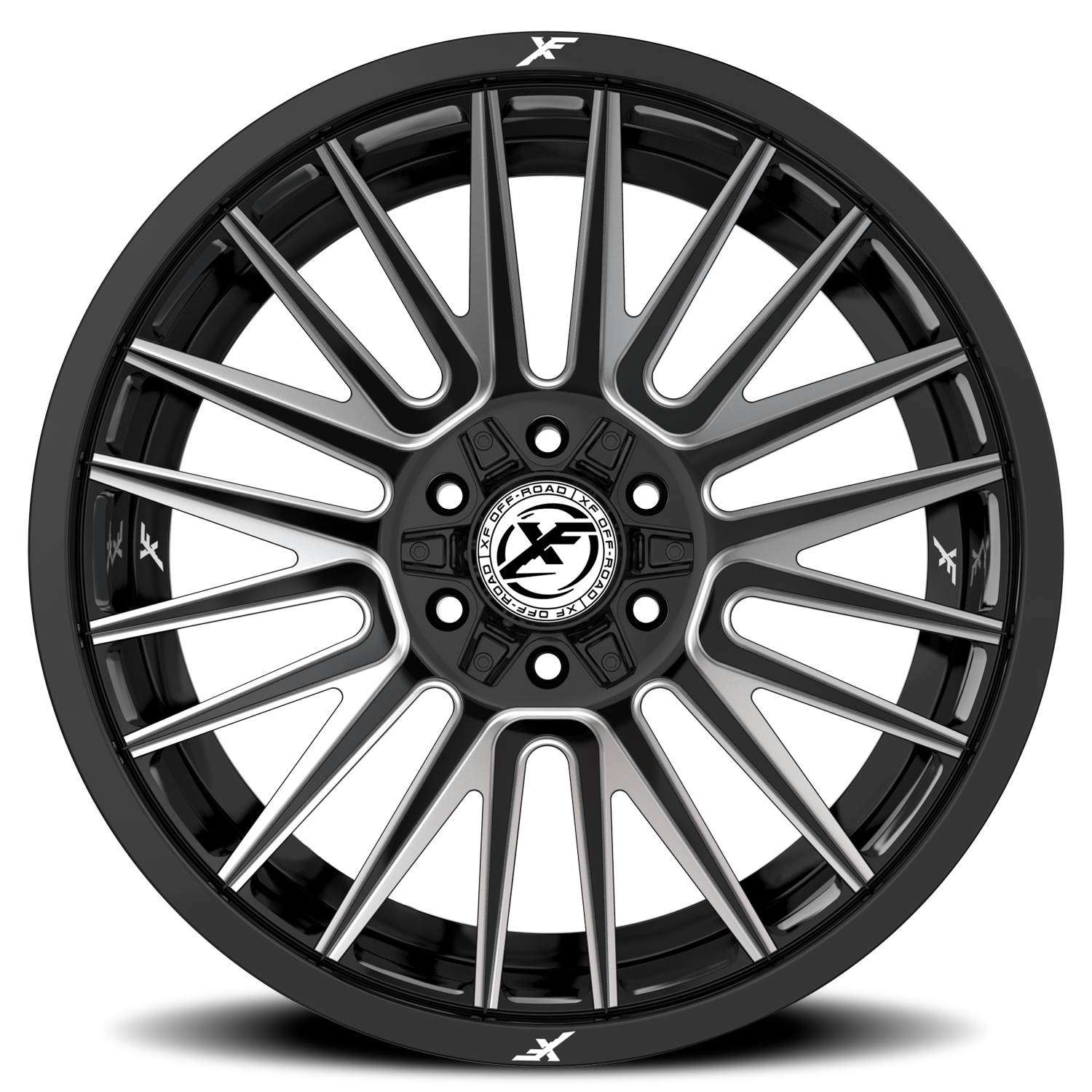 XF OFF-ROAD XF-234 18X9 12 6X135/6X139.7 GLOSS BLACK & MILLED