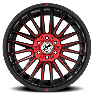 XF OFF-ROAD XF-234 20X10 -12 6X135/6X139.7 GLOSS BLACK & RED MACHINED