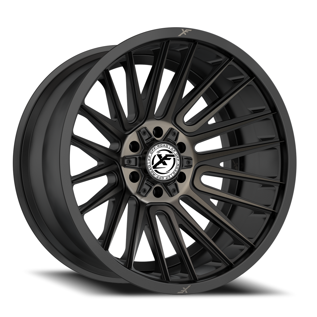 XF OFF-ROAD XF-234 20X10 -12 6X135/6X139.7 SATIN BLACK & BRONZE MACHINED DOUBLE DARK TINT