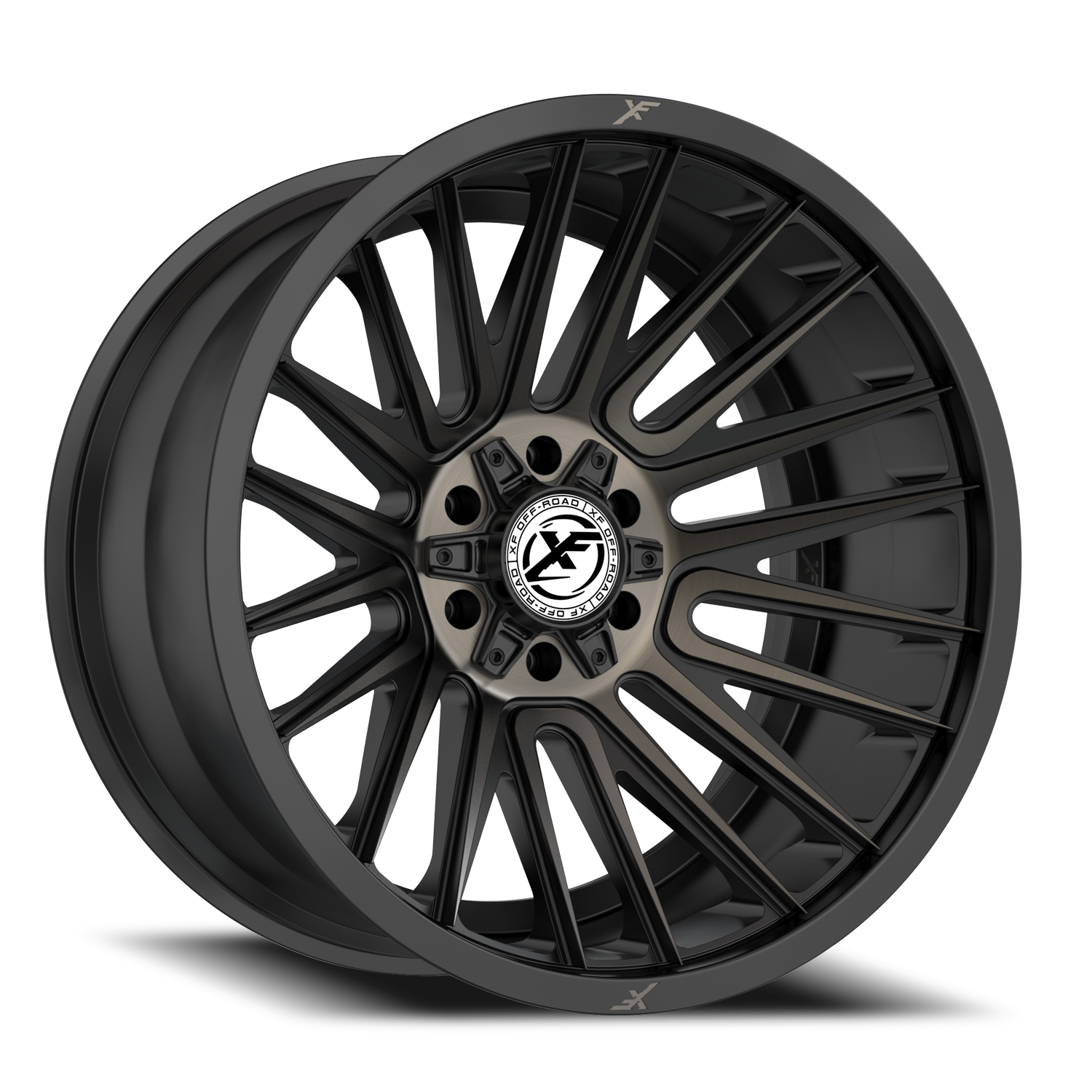 XF OFF-ROAD XF-234 20X10 -12 6X135/6X139.7 SATIN BLACK & BRONZE MACHINED DOUBLE DARK TINT