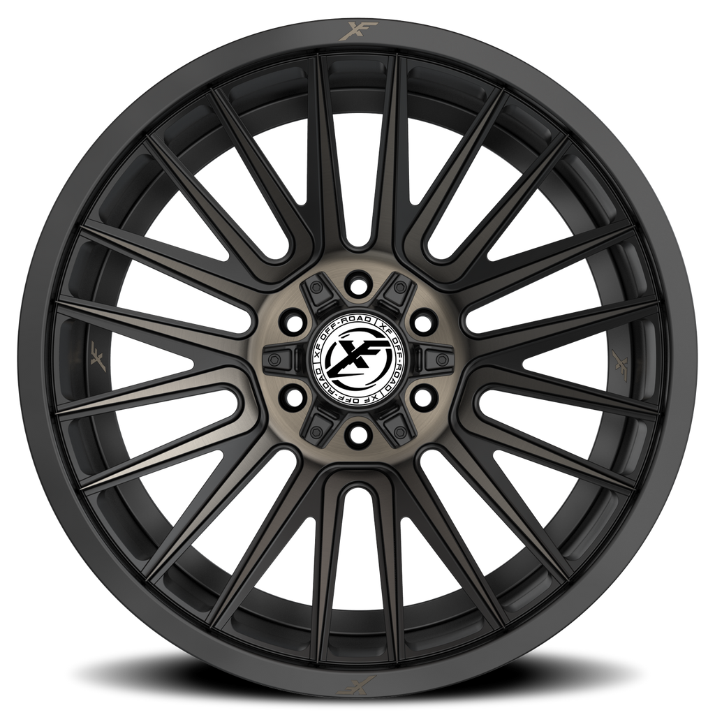 XF OFF-ROAD XF-234 20X10 -24 6X135/6X139.7 SATIN BLACK & BRONZE MACHINED DOUBLE DARK TINT