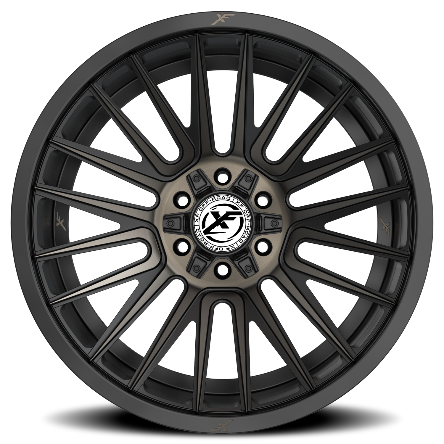 XF OFF-ROAD XF-234 20X10 -24 6X135/6X139.7 SATIN BLACK & BRONZE MACHINED DOUBLE DARK TINT