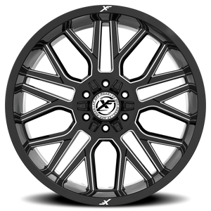 XF OFF-ROAD XF-235 20X10 -24 5X127/5X139.7 GLOSS BLACK & MILLED