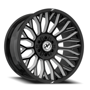 XF OFF-ROAD XF-237 26X12 -44 6X135/6X139.7 GLOSS BLACK & MILLED