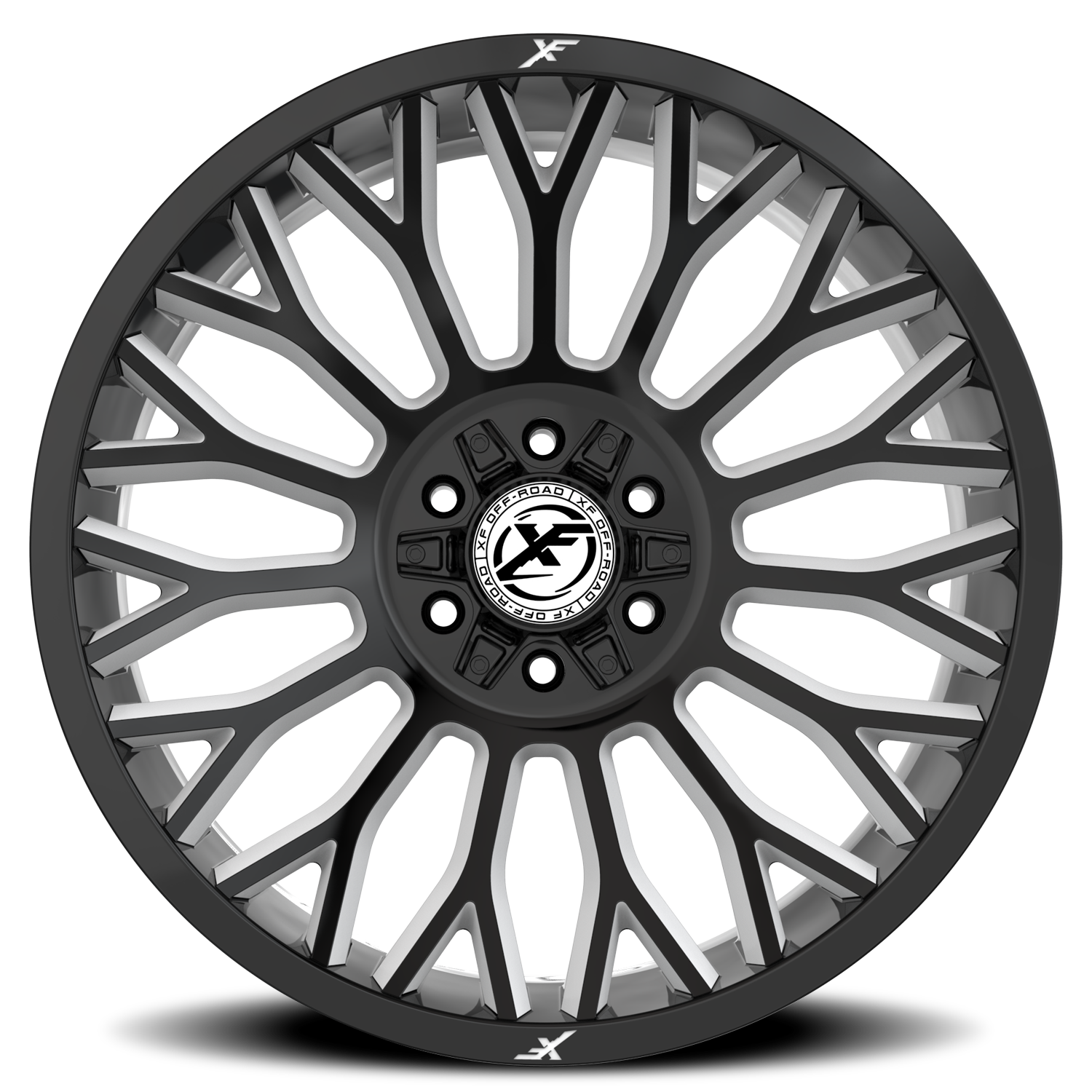 XF OFF-ROAD XF-237 26X12 -44 6X135/6X139.7 GLOSS BLACK & MILLED