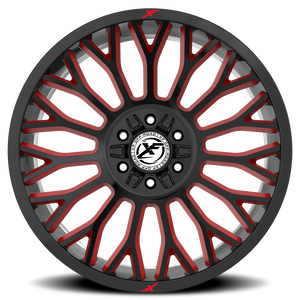 XF OFF-ROAD XF-237 20X10 -24 6X135/6X139.7 GLOSS BLACK & RED MILLED