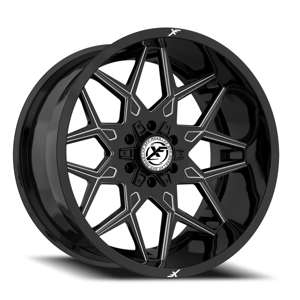 XF OFF-ROAD XF-238 20X10 -24 5X127/5X139.7 GLOSS BLACK & MILLED