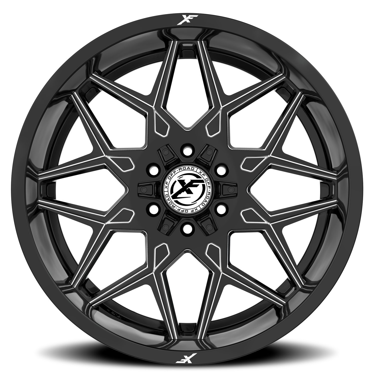 XF OFF-ROAD XF-238 20X9 0 5X127/5X139.7 GLOSS BLACK & MILLED