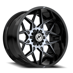 XF OFF-ROAD XF-238 20X10 -24 5X127/5X139.7 GLOSS BLACK & MACHINED TITANIUM DOUBLE DARK TINT