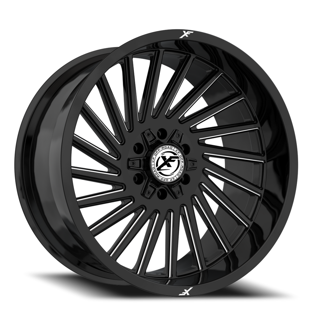 XF OFF-ROAD XF-239 20X10 -12 5X127/5X139.7 GLOSS BLACK & MILLED