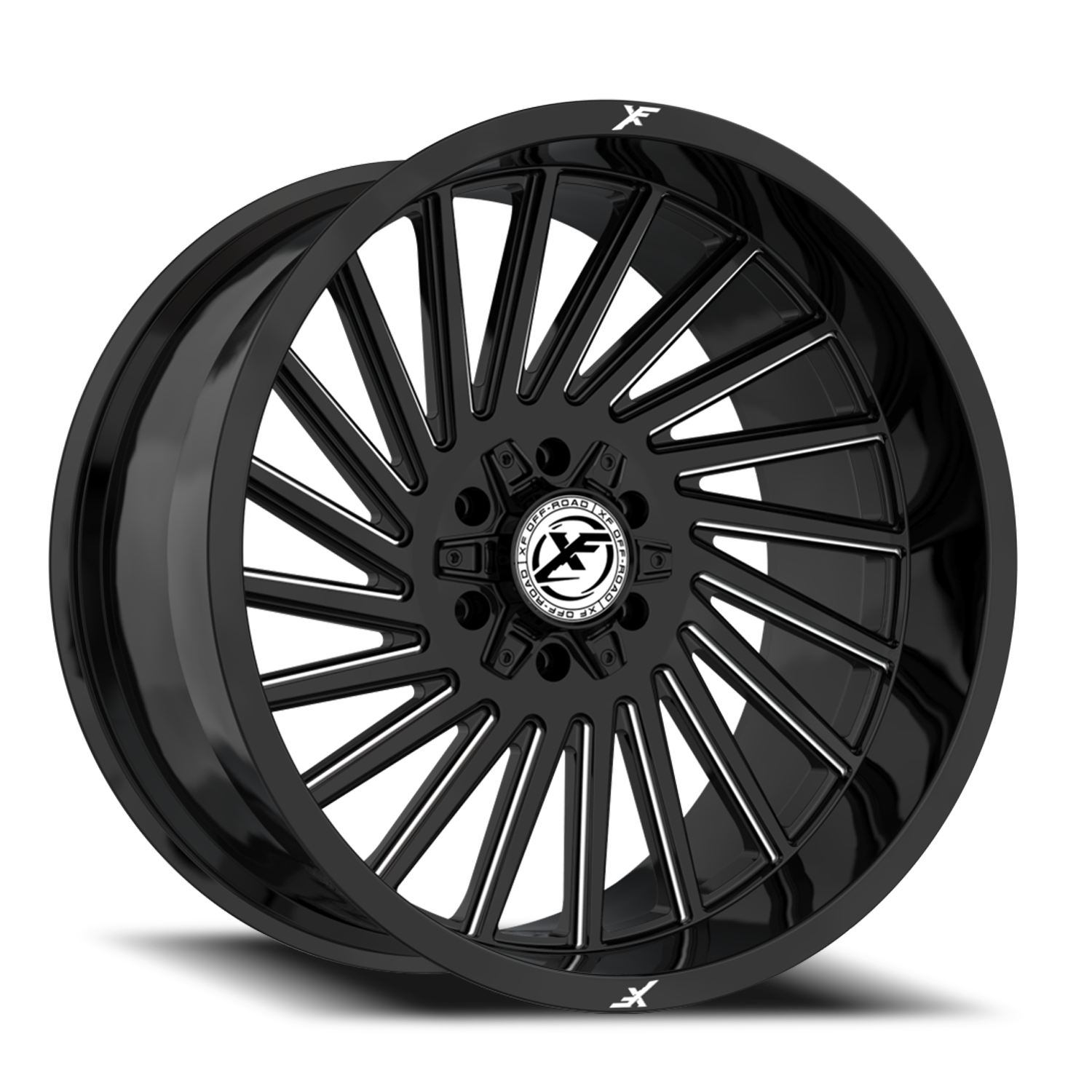 XF OFF-ROAD XF-239 20X10 -12 5X127/5X139.7 GLOSS BLACK & MILLED