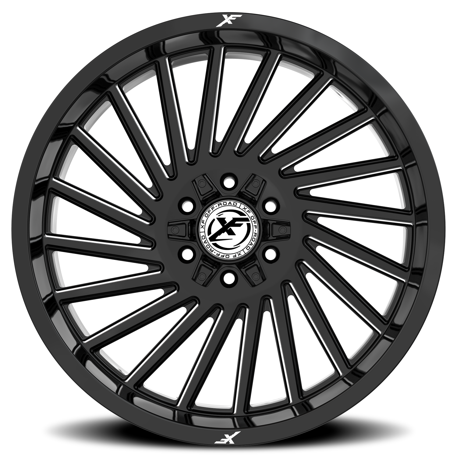 XF OFF-ROAD XF-239 22X12 -44 8X165.1/8X170 GLOSS BLACK & MILLED