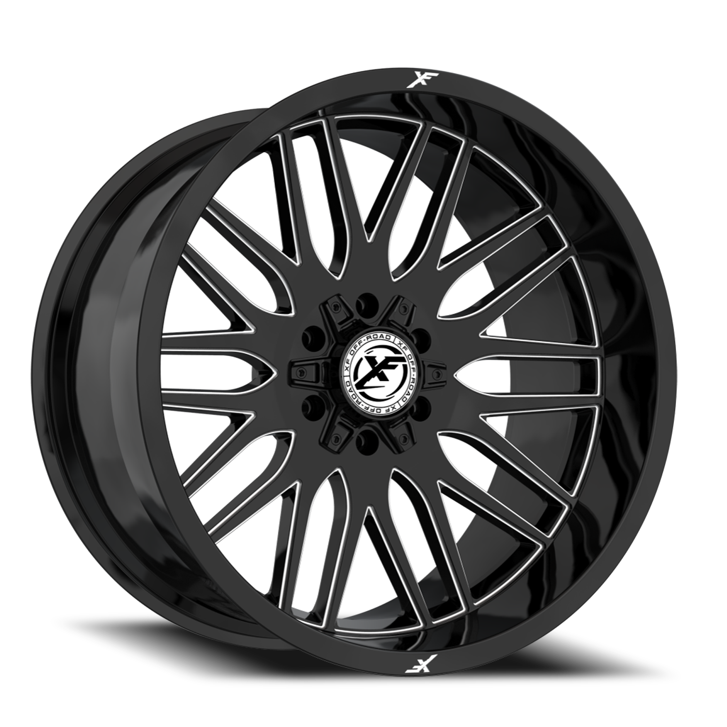 XF OFF-ROAD XF-240 17X9 0 6X135/6X139.7 GLOSS BLACK & MILLED