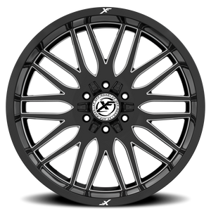 XF OFF-ROAD XF-240 20X9 12 5X127/5X139.7 GLOSS BLACK & MILLED