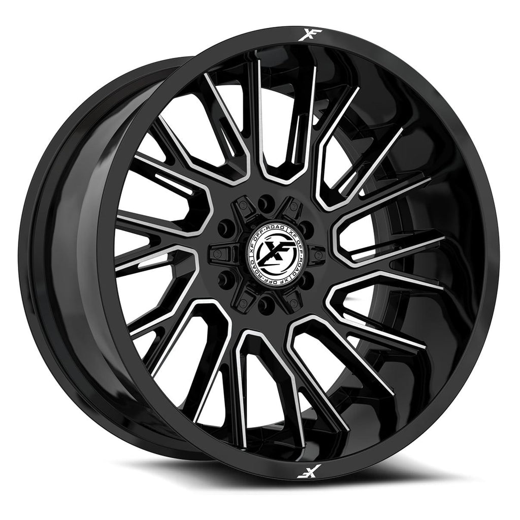 XF OFF-ROAD XF-230 20X10 -12 8X165.1/8X180 GLOSS BLACK & MACHINED