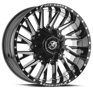 XF OFF-ROAD XF-226 20X9 0 8X165.1/8X170 GLOSS BLACK & MILLED