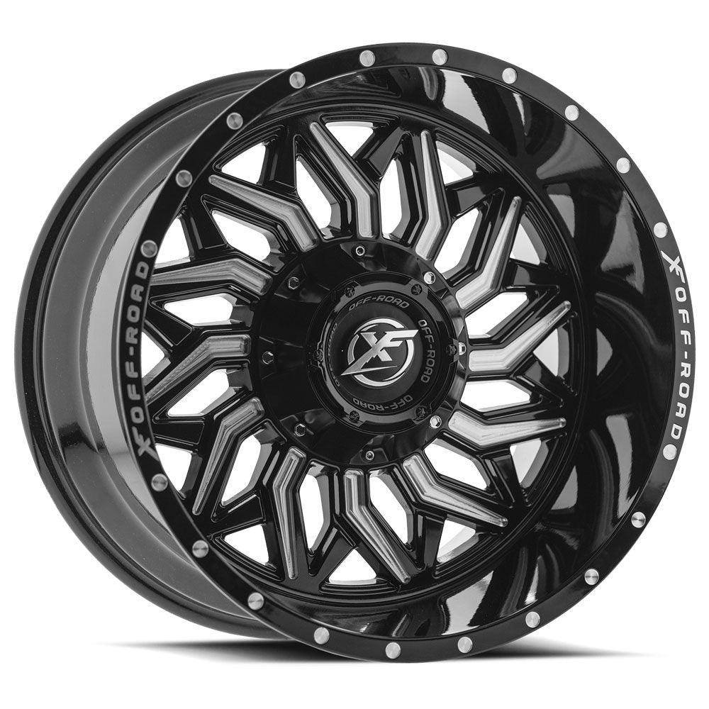 XF OFF-ROAD XF-228 26X14 -76 5X139.7/5X150 GLOSS BLACK & MILLED