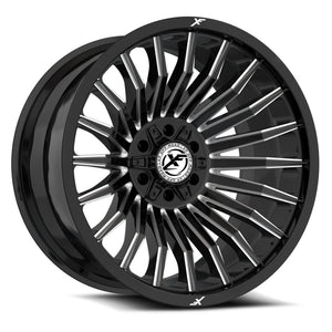 XF OFF-ROAD XF-231 22X12 -44 BLANK 8X GLOSS BLACK & MILLED