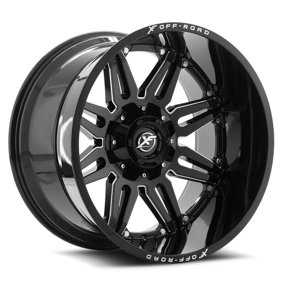 XF OFF-ROAD XF-204 24X14 -76 BLANK 8X GLOSS BLACK & MILLED