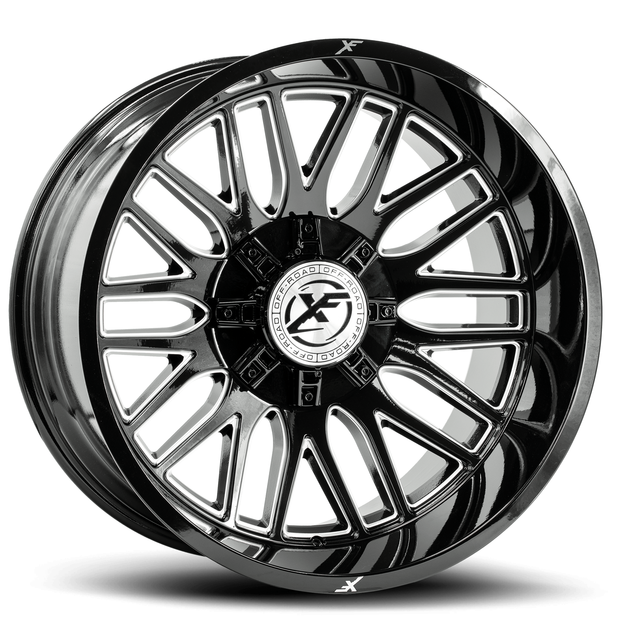 XF OFF-ROAD XF-240 22X12 -44 BLANK 8X GLOSS BLACK & MILLED