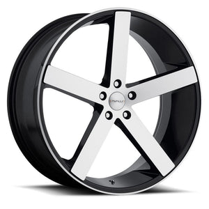 CAVALLO CLV-5 20X8.5 35 5X112 GLOSS BLACK & MACHINED