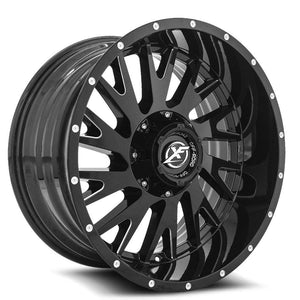 XF OFF-ROAD XF-221 22X12 -44 5X127/5X139.7 GLOSS BLACK & MILLED