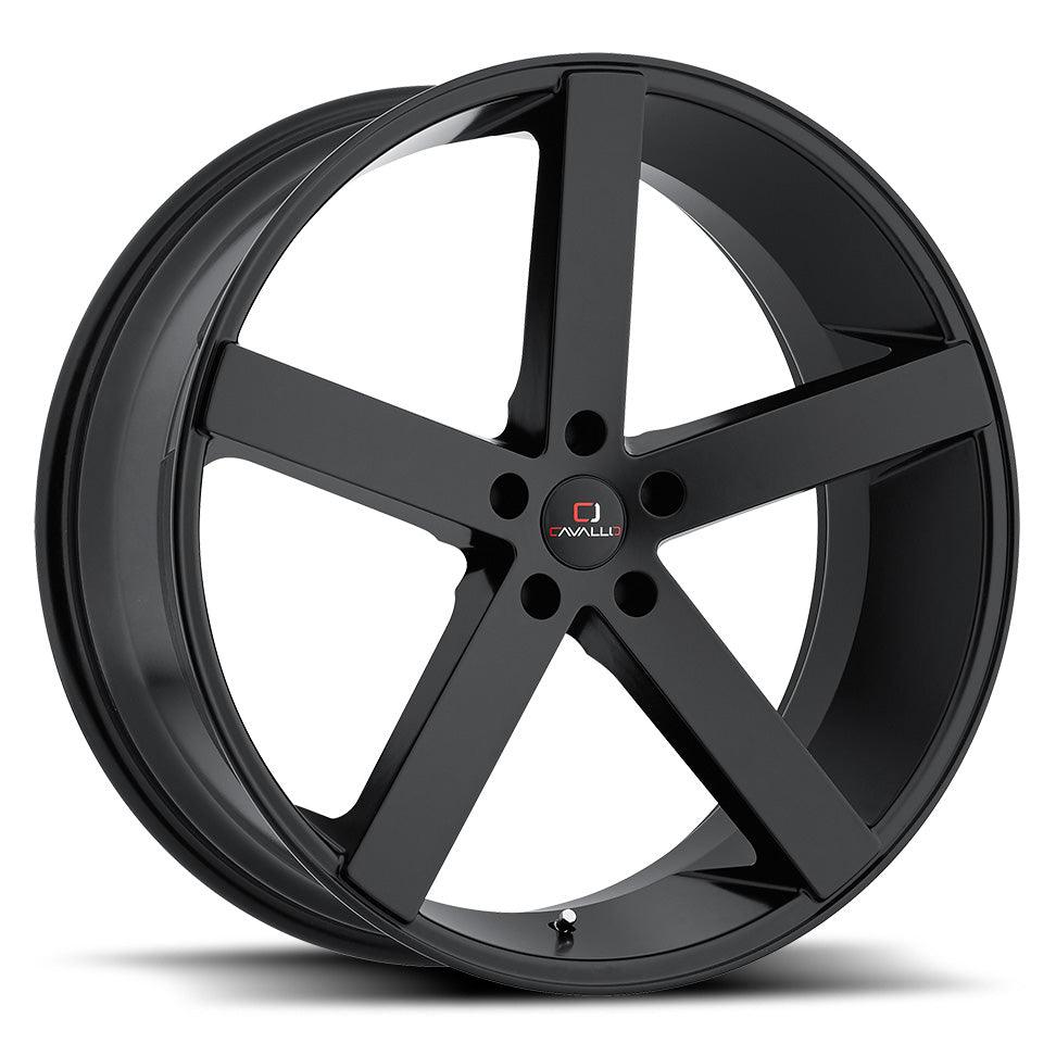 CAVALLO CLV-5 20X8.5 35 5X120 GLOSS BLACK