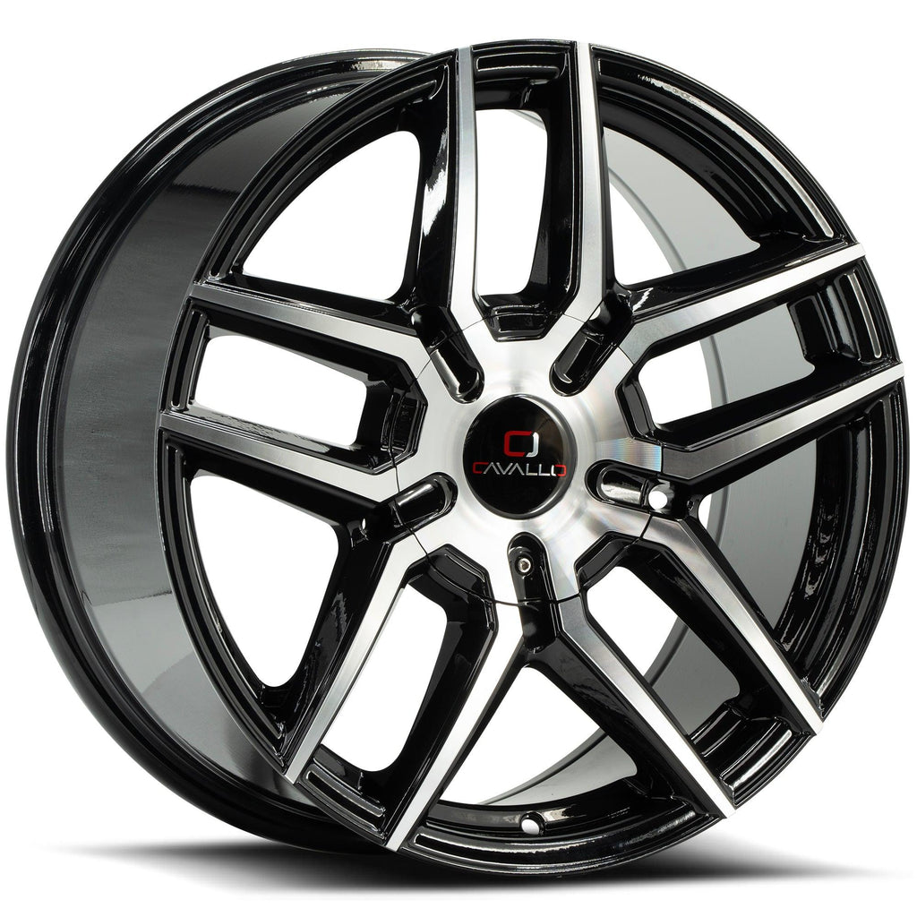 CAVALLO CLV-55 24X9 18 BLANK GLOSS BLACK & MACHINED