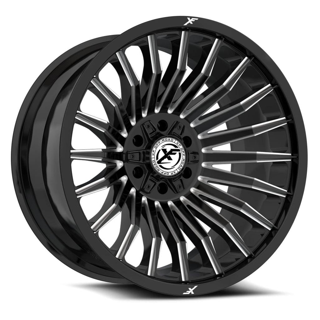 XF OFF-ROAD XF-231 24X12 -44 BLANK 8X GLOSS BLACK & MILLED