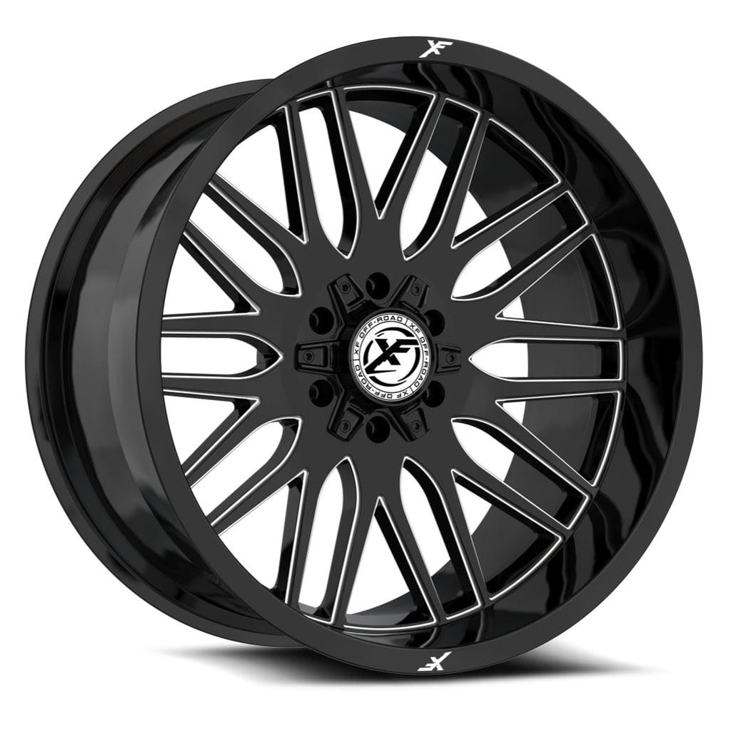 XF OFF-ROAD XF-240 20X10 -12 BLANK 8X GLOSS BLACK & MILLED