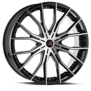 CAVALLO CLV-36 18X8 35 5X108/5X114.3 GLOSS BLACK & MACHINED