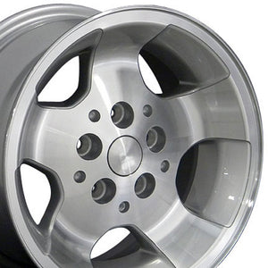 15" Replica Wheel JP08 Fits Jeep Wrangler 15x8 Silver Wheel