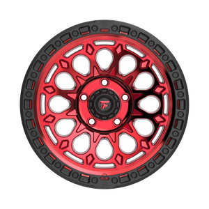 FITTIPALDI FT101RTB 17X9, PCD 5X5.00, ET-12, CB 71.5-MACHINED W/ GLOSS RED TINT & SATIN BLACK RING