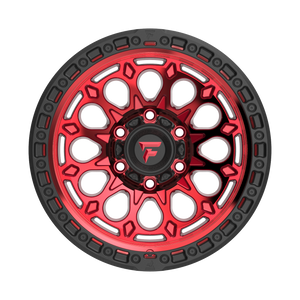 FITTIPALDI FT101RTB 17X9, PCD 6X5.50, ET-12, CB 106.2-MACHINED W/ GLOSS RED TINT & SATIN BLACK RING