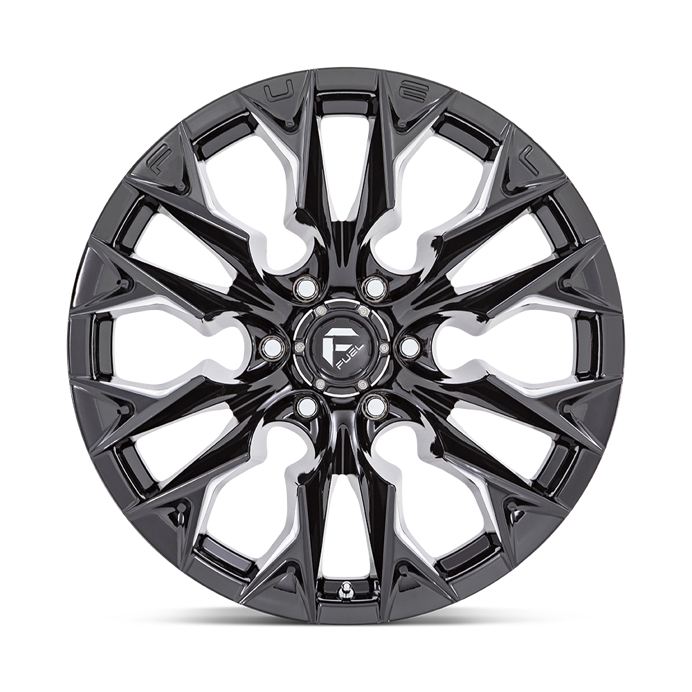 Fuel 1PC D803 FLAME 22X12 -44 6X135 GLOSS BLACK MILLED