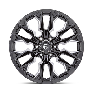 Fuel 1PC D803 FLAME 22X12 -44 6X135 GLOSS BLACK MILLED