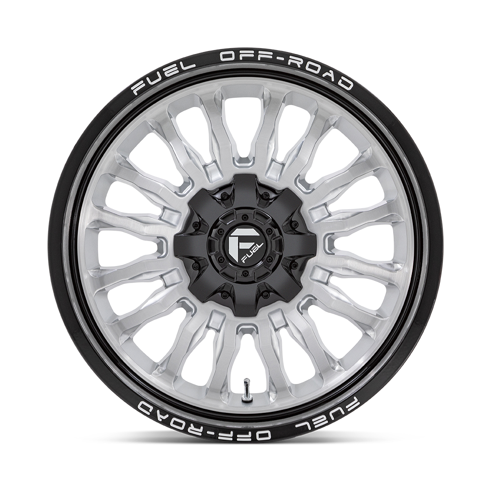 Fuel 1PC D798 ARC 22X12 -44 6X135/6X139.7 SILVER BRUSHED FACE WITH MILLED BLACK LIP