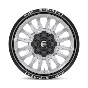 Fuel 1PC D798 ARC 22X12 -44 6X135/6X139.7 SILVER BRUSHED FACE WITH MILLED BLACK LIP