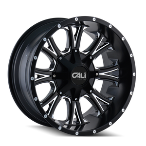 CALI OFF-ROAD AMERICANA 9101 20X9 18MM 5x127/5x139.7 87MM SATIN BLACK/MILLED SPOKES