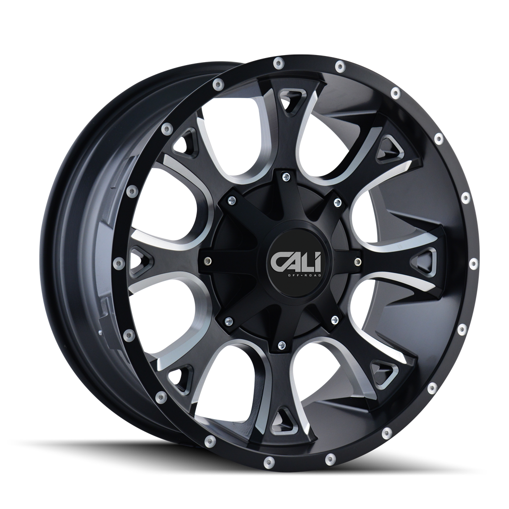 CALI OFF-ROAD ANARCHY 9103 20X9 18MM 5x139.7/5x150 110MM SATIN BLACK/MILLED SPOKES