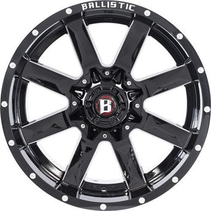 Ballistic 959 Rage 22x12 -50 8x170/165.1 (8x6.5) Gloss Black Milled