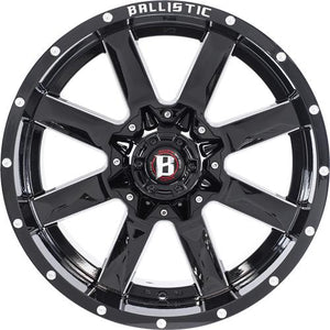 Ballistic 959 Rage 20x12 -44 8x170/165.1 (8x6.5) Gloss Black Milled