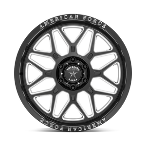 American Force Cast AC001 RUSH 22X10 -18 6X139.7 GLOSS BLACK MILLED